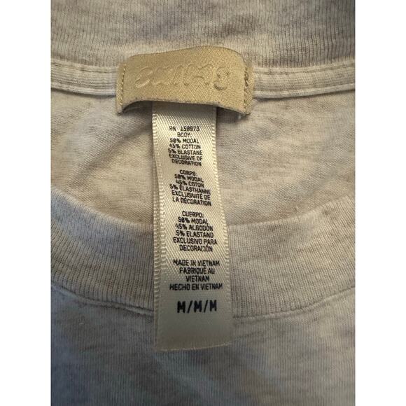 Men M Skims Beige Long Sleeved Tee T-Shirt Top Crewneck Pullover Modal Cotton - Picture 5 of 5